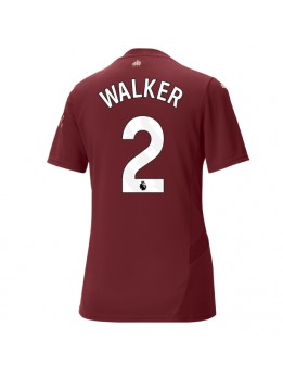 Manchester City Kyle Walker #2 Ausweichtrikot für Frauen 2024-25 Kurzarm